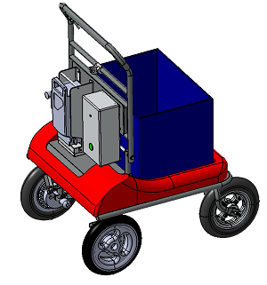 Motor-assisted walker for outdoor walking